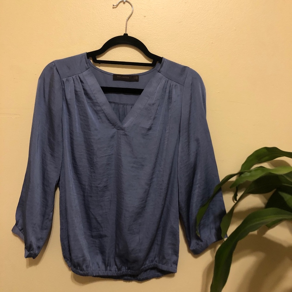 Silk blue blouse from The Limited